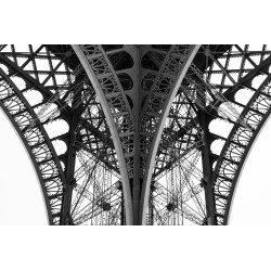 Detail of the legs of the Eiffel Tower, Paris, Franc