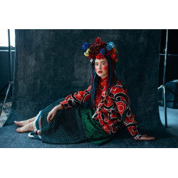Young woman with flowers in her hair