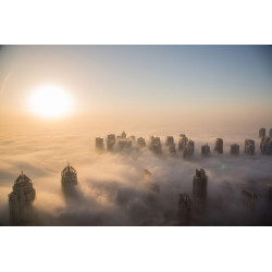 The Foggy Dubai Skyline