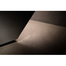 Light and shadow in the corner of gray interior concrete building