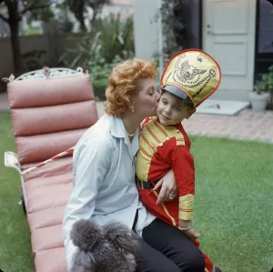 Lucy & Desi Jr In the Yard, 1957