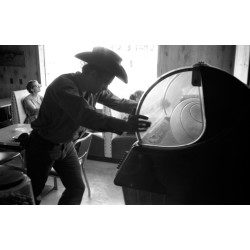 James Dean During The Filming of "Giant"