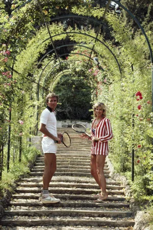 Jack And GeeGee Entz, Villa d'Este circa 1983, Slim Aarons