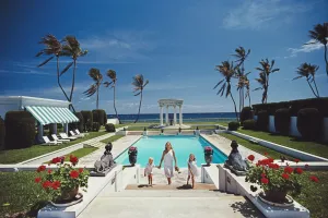 Neo-Classical Pool, Palm Beach 1985, Slim Aarons