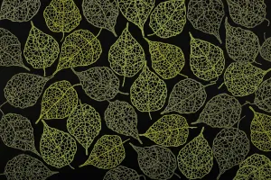 Crocheted leaves as background, 2020