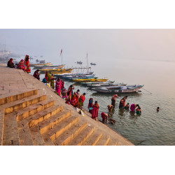 India, Varanasi (Benares), Ghats on the River Ganges