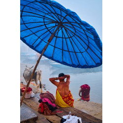India, Varanasi (Benares), Ghats on the River Ganges