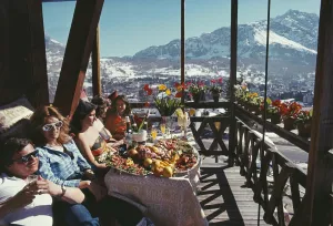 Catching The Sun In Cortina, March 1976, Slim Aarons