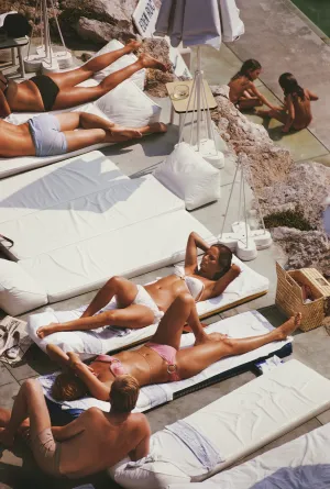 Sunbathers At Eden Roc, Antibes 1969, Slim Aarons