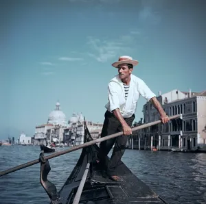 Venice Gondolier, Venedig 1957, Slim Aarons