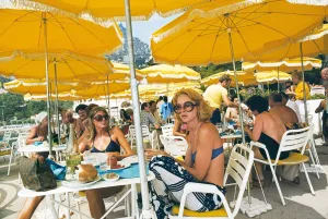 Cafe In Monte Carlo, 1975, Slim Aarons
