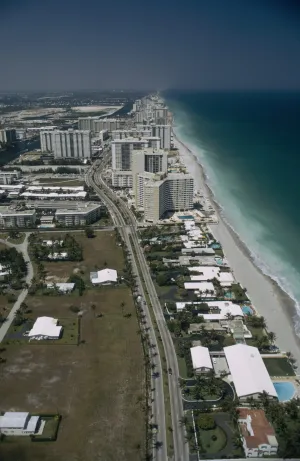 Aerial Miami Beach, April 1972, Slim Aarons