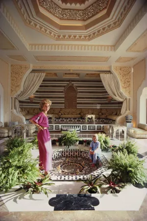 Rosemary And Khaled Said, Marbella 1982, Slim Aarons