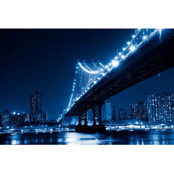 Manhattan bridge by night